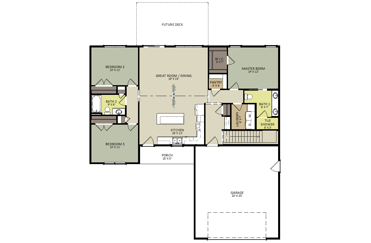 Timber Creek II First Floor Floor Plan